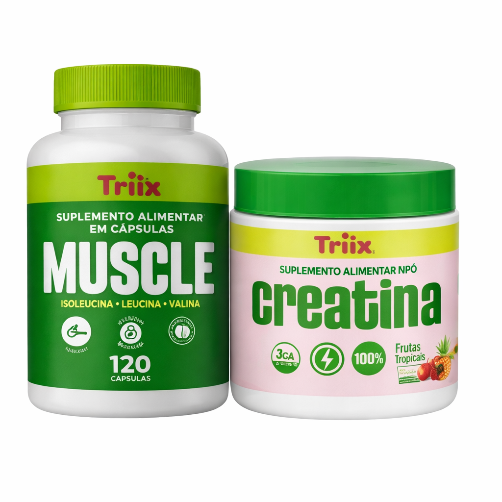 Combo Triiix - 1un Creatina 150g + 1un Muscle 120 Capsulas