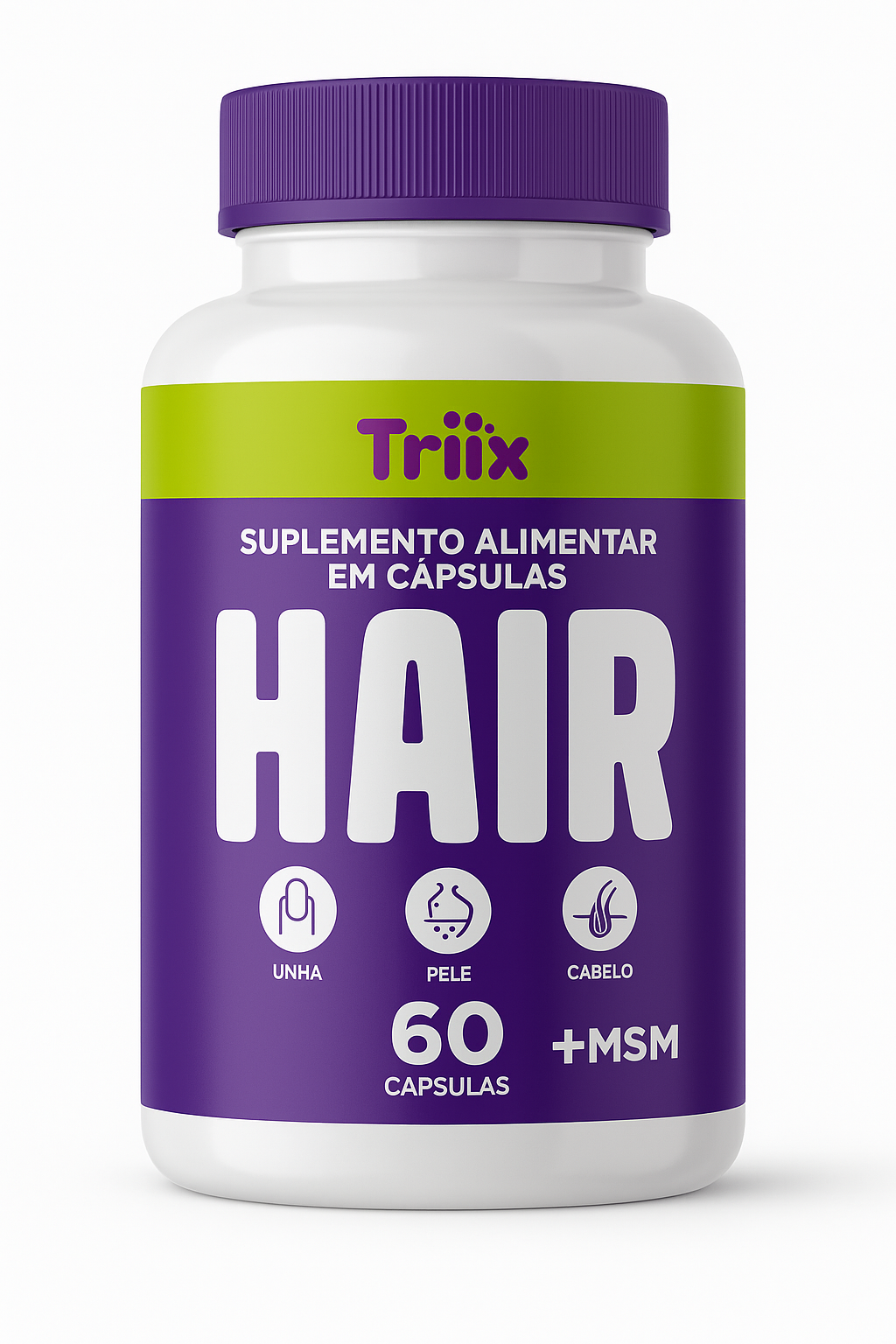 Triiix Hair - 15 Ativos Premium a Vitaminha Capilar da Triiix