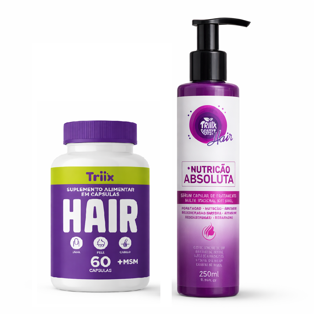 Kit Crescimento Capilar - 1 un Triiix Hair + 1 un Nutrição Absoluta